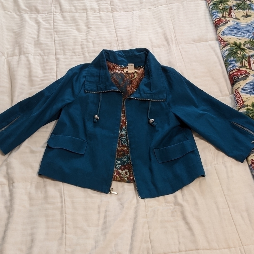 𝅺patrick Christopher 3/4 length sleeve jacket size amall